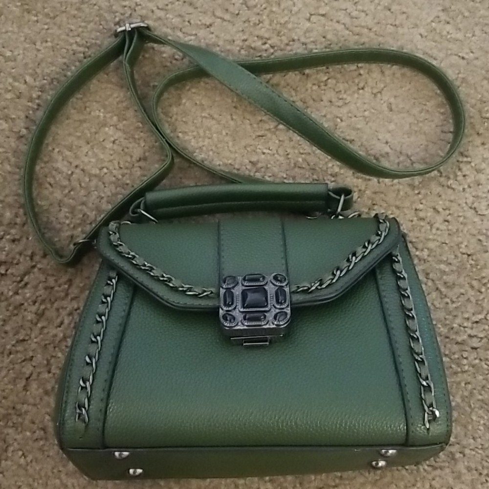 Green hand bag